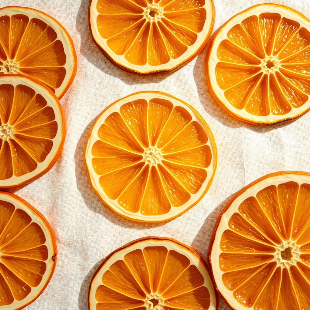 Fatias de laranja desidratada artesanal