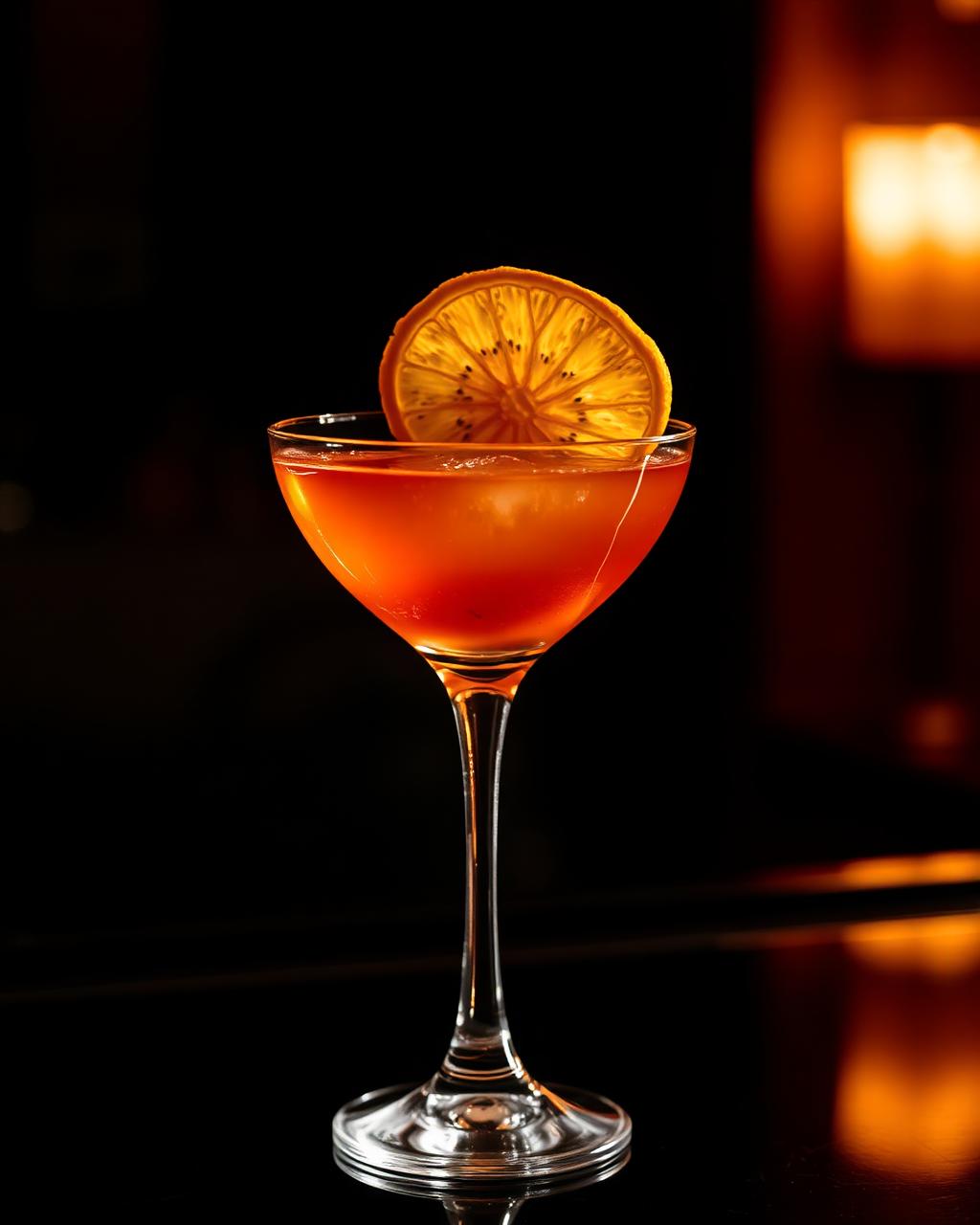 Drink autoral com fruta desidratada